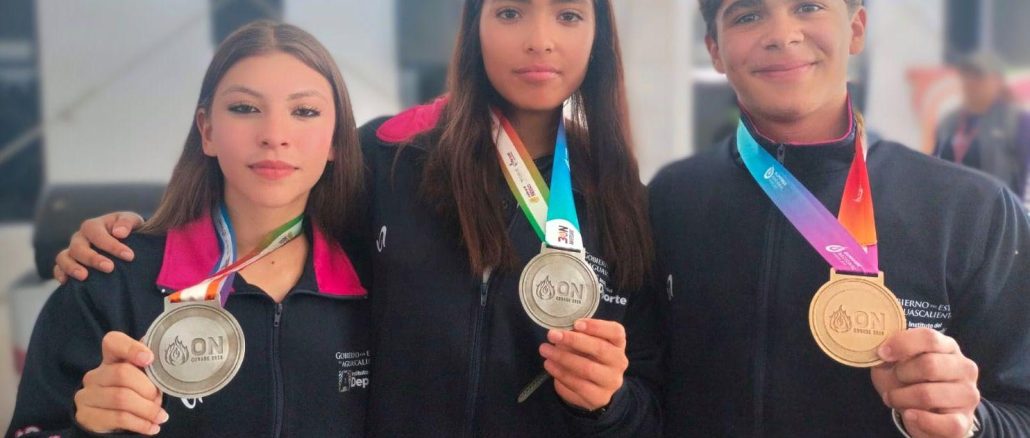 Aguascalentenses ganan tres Medallas en Patines de velocidad