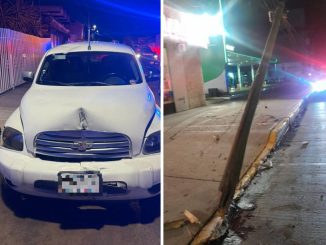 Policía Vial atiende choque contra objeto fijo en Av. López Mateos