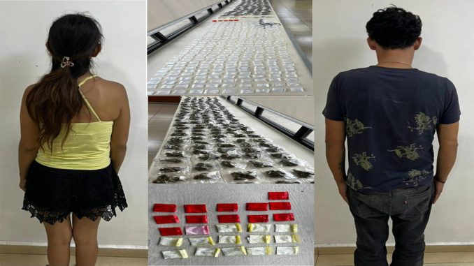 Policías Estatales en coordinación con Policías Municipales de Tepezalá detuvieron a dos personas en poder de sustancias ilícitas
