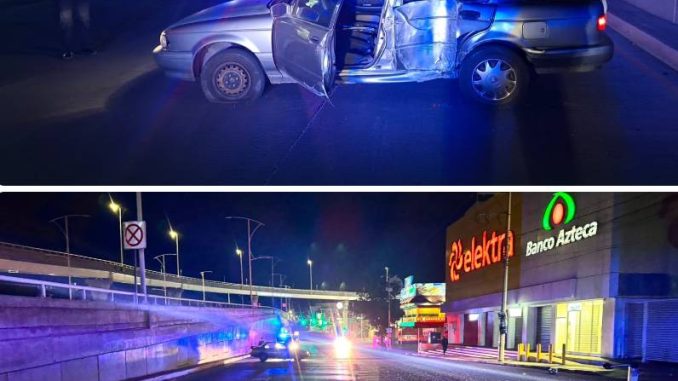 Policía Vial atiende choque contra objeto fijo en Av. Aguascalientes