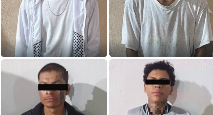 Aseguran Policías Municipales a cuatro personas por disturbios en la vía pública