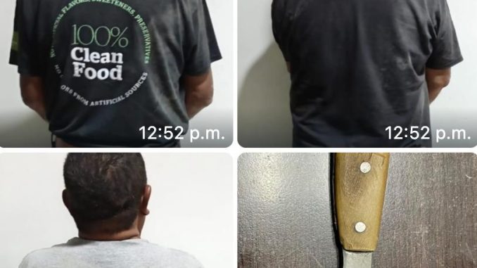 Tres personas que ocasionaron lesiones a dos uniformados de la Policía Estatal fueron detenidos, les aseguraron un arma blanca