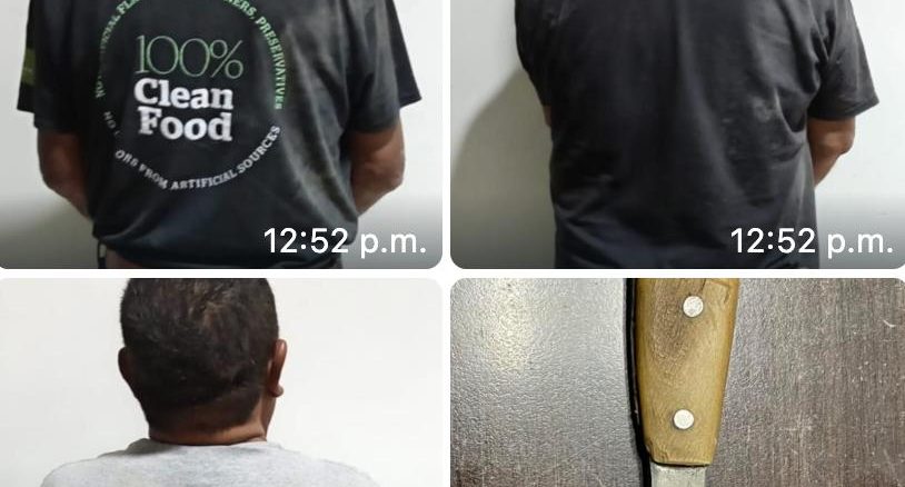 Tres personas que ocasionaron lesiones a dos uniformados de la Policía Estatal fueron detenidos, les aseguraron un arma blanca