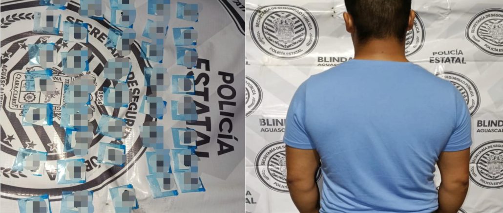 En poder de 40 envoltorios con sustancia granulada fue detenido sujeto por el Mando Coordinado en el Municipio de Cosío