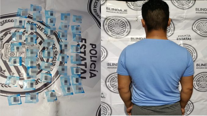 En poder de 40 envoltorios con sustancia granulada fue detenido sujeto por el Mando Coordinado en el Municipio de Cosío