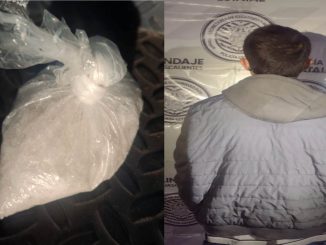 Policías del Mando Coordinado detienen a sujeto en poder de una bolsa con sustancia granulada al parecer cristal