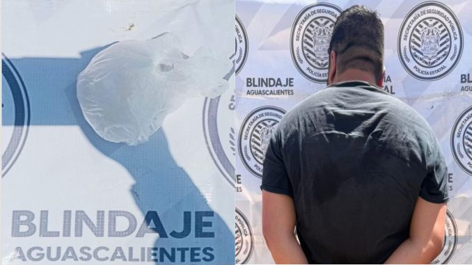 Policías Estatales detienen en el fraccionamiento Villa Natura a sujeto con más de 100 grs de sustancia granulada