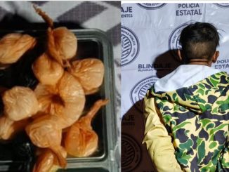 Policías del Mando Coordinado detuvieron en Asientos a sujeto en poder de envoltorios con sustancia granulada al parecer cristal