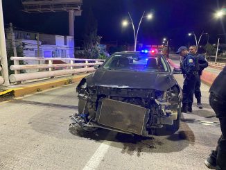 Policía Vial atiende accidente en el fraccionamiento Las Viñas