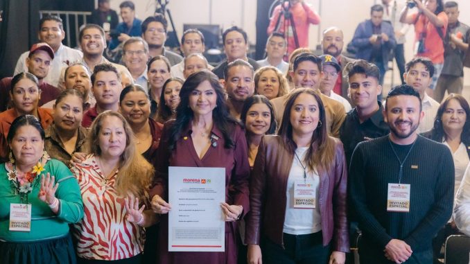 Presenta Nora Ruvalcaba Licencia en el Senado de la República; se registra para participar en el Proceso Interno de MORENA para la Coordinación Estatal de Defensa de la Transformación en Aguascalientes
