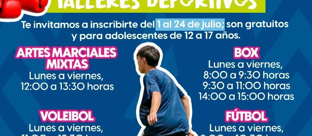 Deportes, arte, idiomas y oficios; todo listo para los Cursos de Verano de la Casa del Adolescente