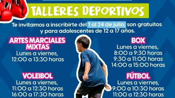 Deportes, arte, idiomas y oficios; todo listo para los Cursos de Verano de la Casa del Adolescente