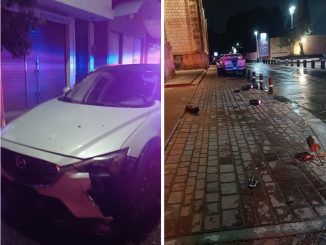 Policía Vial atiende choque contra objeto fijo en la zona centro