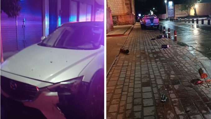Policía Vial atiende choque contra objeto fijo en la zona centro