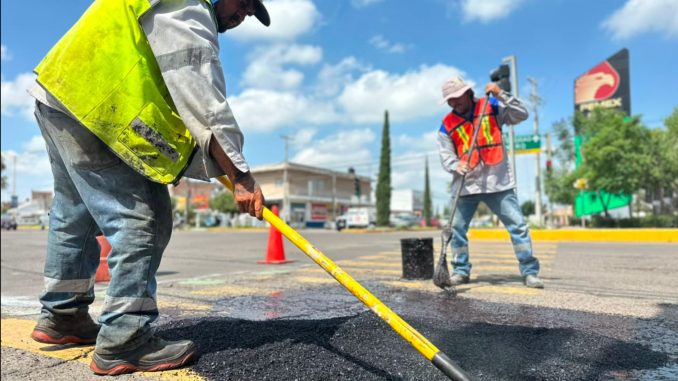 El Municipio de Aguascalientes intensifica labores de bacheo en diferentes puntos de la Ciudad