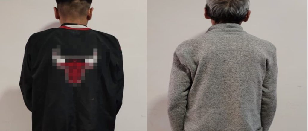 Policías Estatales detuvieron en la colonia San Luis a dos personas de sexo mesculino en poder de más de 40 envoltorios con sustancia granulada al parecer cristal