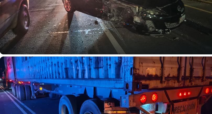 Policía Vial atiende accidente en Bajío de las Palmas