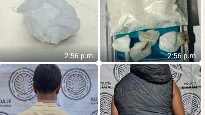 Elementos de la Policía Estatal detienen a dos personas por delitos contra la salud como resultado de los operativos de vigilancia del Mando Coordinado
