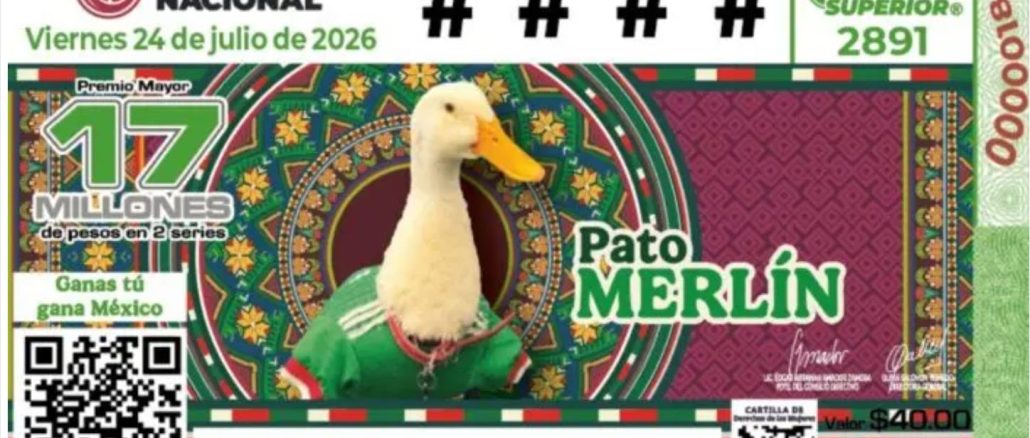 Pato Merlín ya tiene su billete de la Lotería Nacional