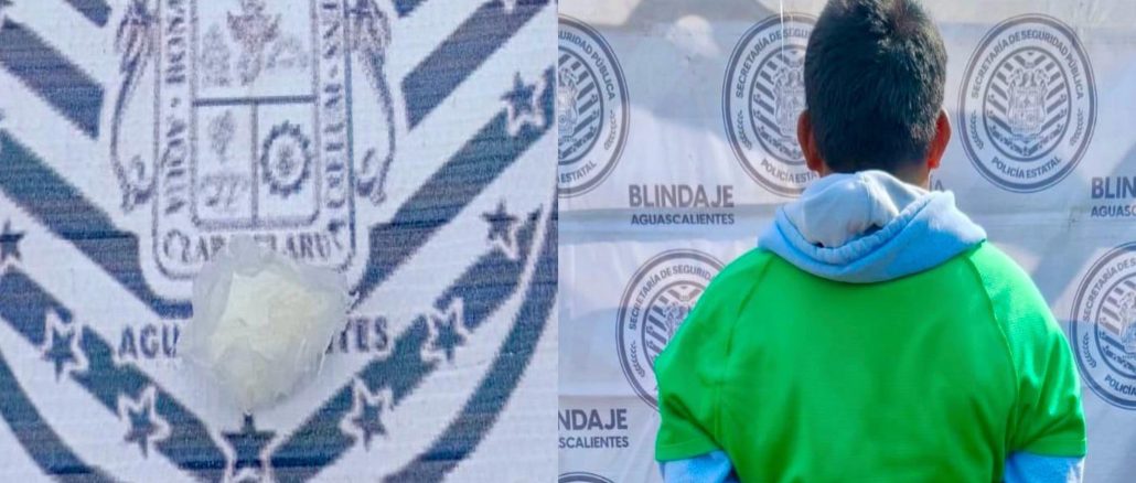 Elementos del Mando Coordinado detienen a sujeto en posesión de presuntas sustancias ilícitas en el Municipio de Asientos