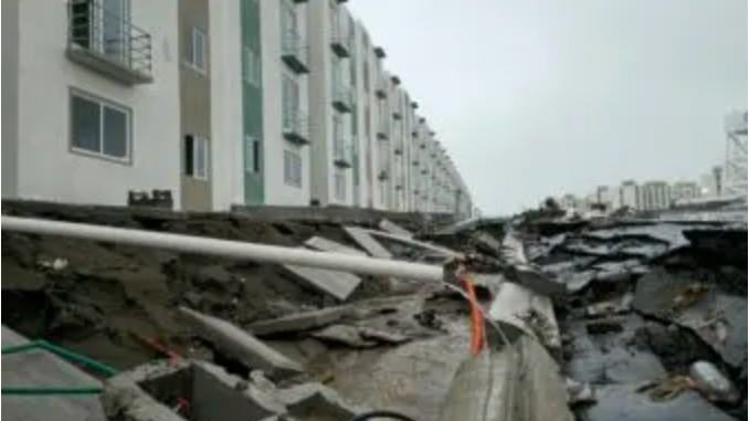 Lluvias dañan casas del Bienestar inauguradas por Sheinbaum en Veracruz