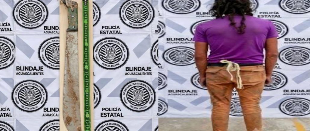 Policías del Mando Coordinado detienen a un sujeto por portación de arma prohibida en el Municipio de Jesús María