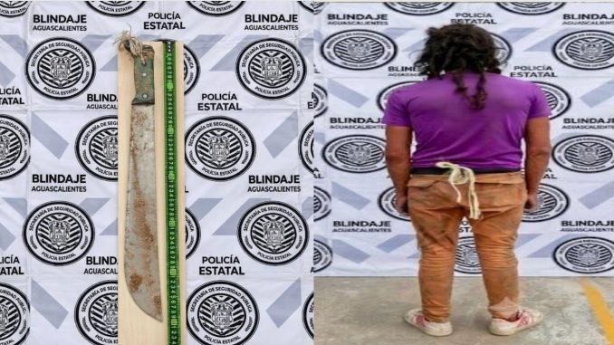 Policías del Mando Coordinado detienen a un sujeto por portación de arma prohibida en el Municipio de Jesús María