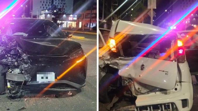 Policía Vial atiende choque por alcance sobre Boulevar Luis Donaldo Colosio