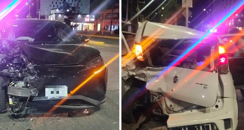 Policía Vial atiende choque por alcance sobre Boulevar Luis Donaldo Colosio