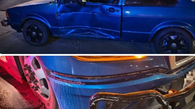 Policía Vial atiende choque entre un automóvil y un tractocamión en la Av. Siglo XXI