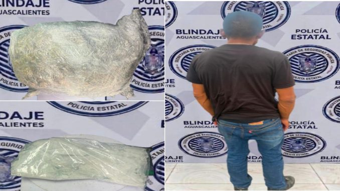 Policías del Mando Coordinado detuvieron a sujeto en Jesús María teniendo en su poder hierba verde y sustancia granulada