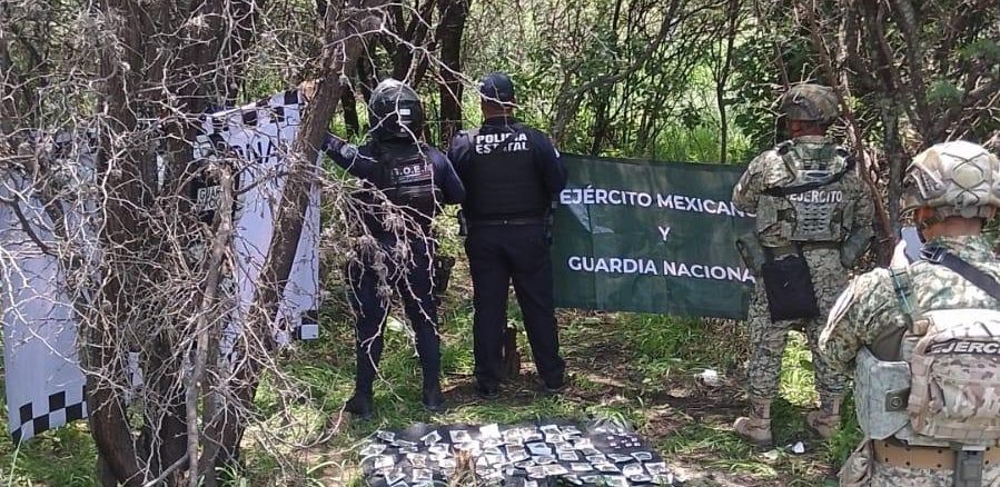 Elementos del Mando Coordinado en conjunto con autoridades de los tres niveles de gobierno aseguran narcótico durante recorridos del Operativo Blindaje Aguascalientes en Jesús María