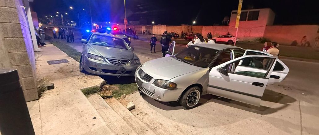 Policía Vial atiende choque por alcance en Hacienda San Marcos