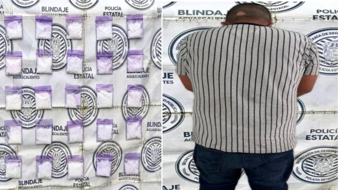Policías del Mando Coordinado detienen a sujeto en Jesús María en poder varios envoltorios con sustancia granulada y además contaba con orden de aprehensión vigente