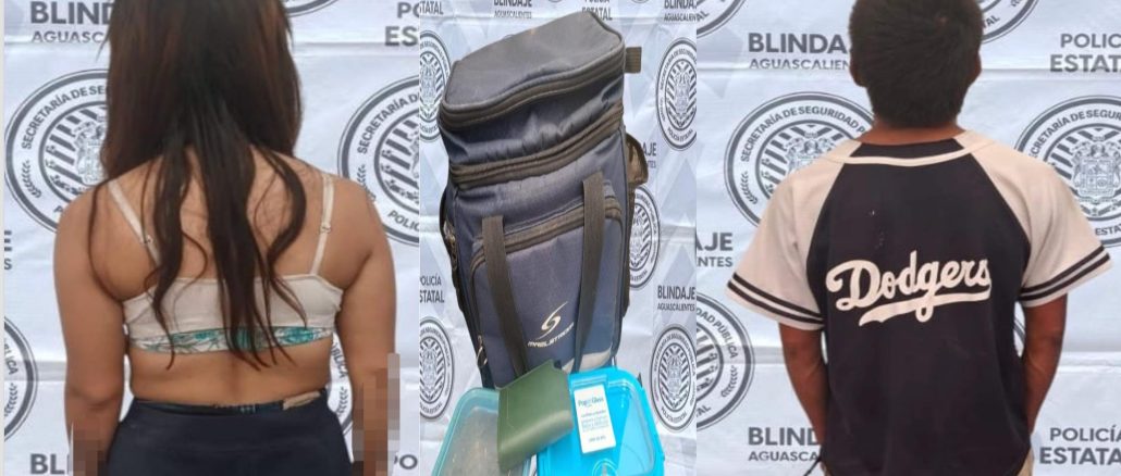 Policías del Mando Coordinado detuvieron en el Municipio de Jesús María a pareja que sustrajo presumiblemente objetos de vehículo estacionado