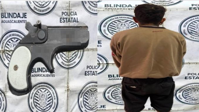 En Operativo conjunto Policías detienen a un sujeto en poder de hierba verde y arma de fuego corta en Jesús María