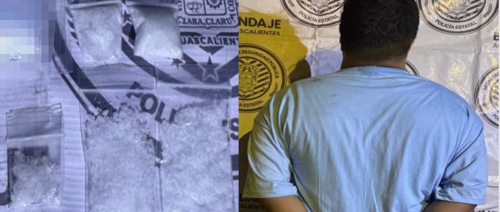 Policías de la Comisaría Metropolitana detuvieron tras persecución en el fraccionamiento Las Américas a persona en poder de envoltorios con sustancia granulada al parecer cristal