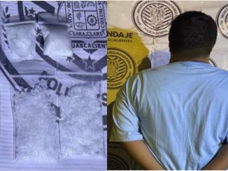 Policías de la Comisaría Metropolitana detuvieron tras persecución en el fraccionamiento Las Américas a persona en poder de envoltorios con sustancia granulada al parecer cristal