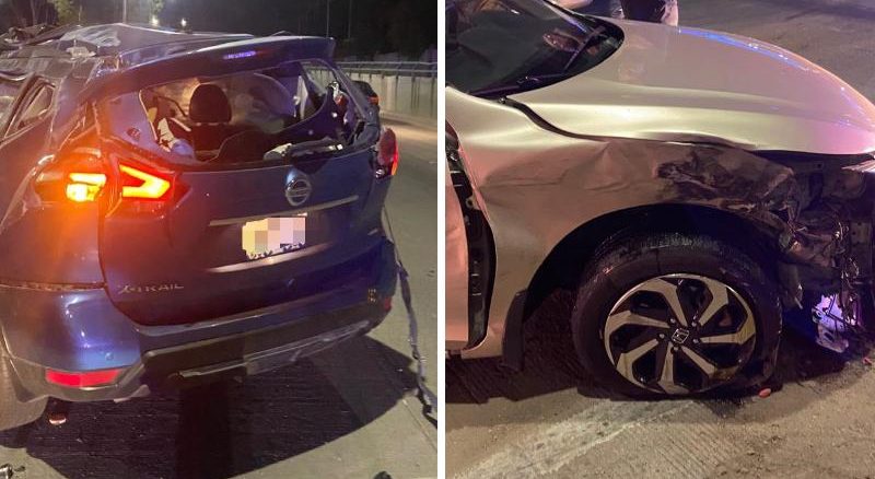 Policía Vial atiende choque con posterior volcadura en Av. Siglo XX