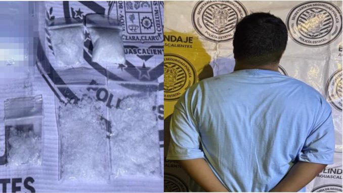 Policías de la Comisaría Metropolitana detuvieron tras persecución en el fraccionamiento Las Américas a persona en poder de envoltorios con sustancia granulada al parecer cristal