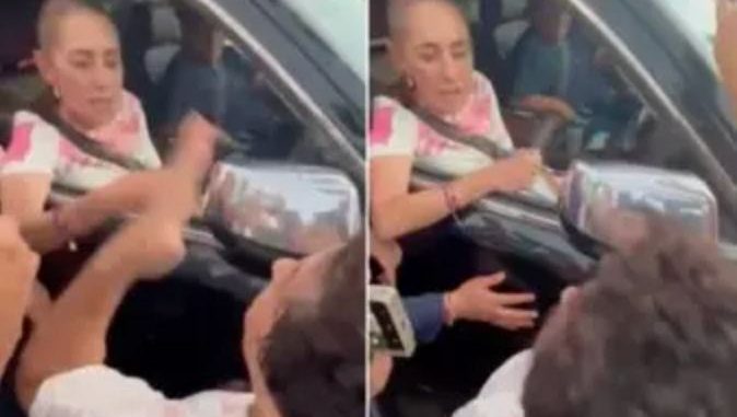'No te doy la mano, quiero que resuelvas': mujer encara a Sheinbaum; denuncia despojo