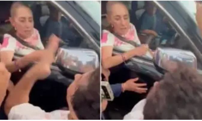 'No te doy la mano, quiero que resuelvas': mujer encara a Sheinbaum; denuncia despojo