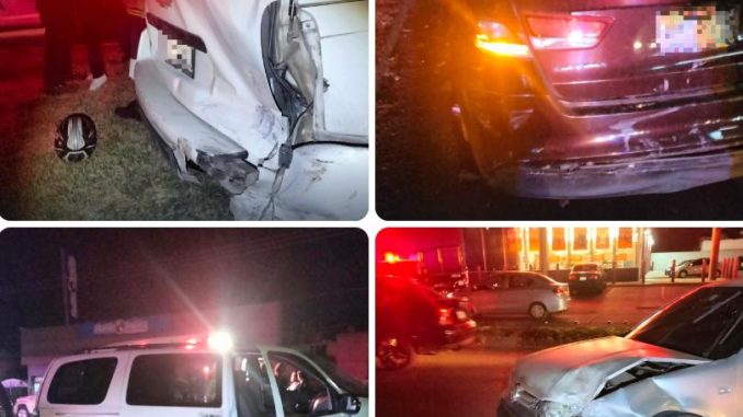 Policía Vial atiende choque múltiple en Av. Siglo XXI
