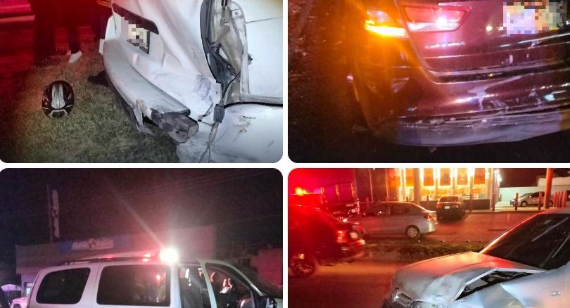 Policía Vial atiende choque múltiple en Av. Siglo XXI
