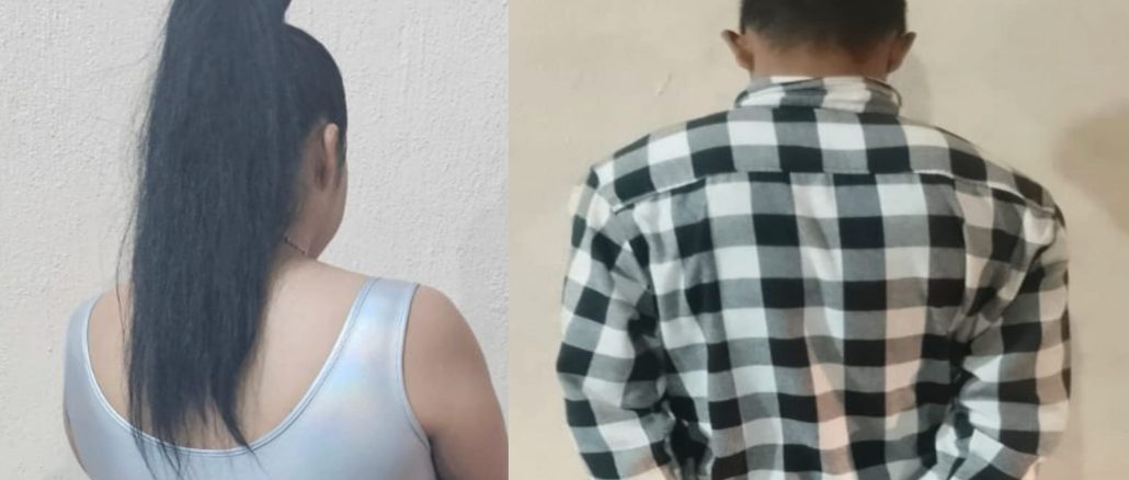 Policías Estatales detienen a una pareja que realizaba disturbio en el exterior de un antro ubicado en la calle Nieto del Municipio Capital