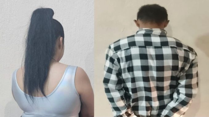 Policías Estatales detienen a una pareja que realizaba disturbio en el exterior de un antro ubicado en la calle Nieto del Municipio Capital