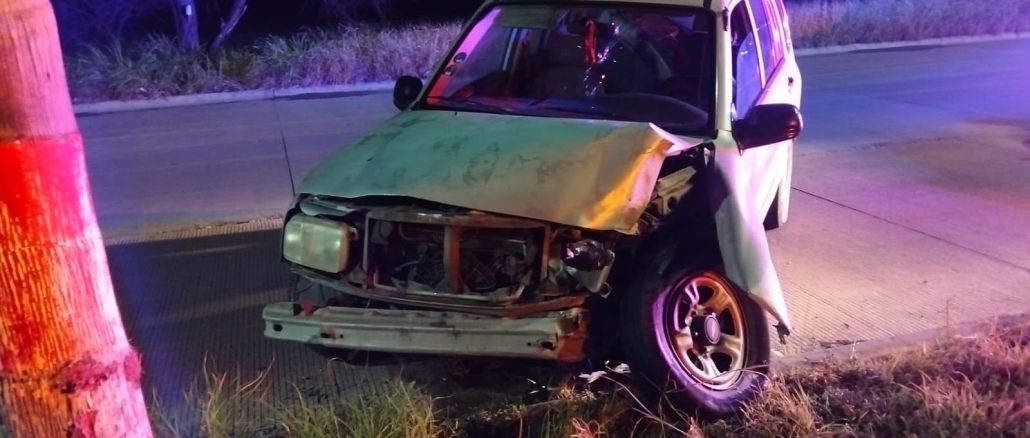 Policía Vial atiende accidente contra objeto fijo en Av. Benedicto XVI