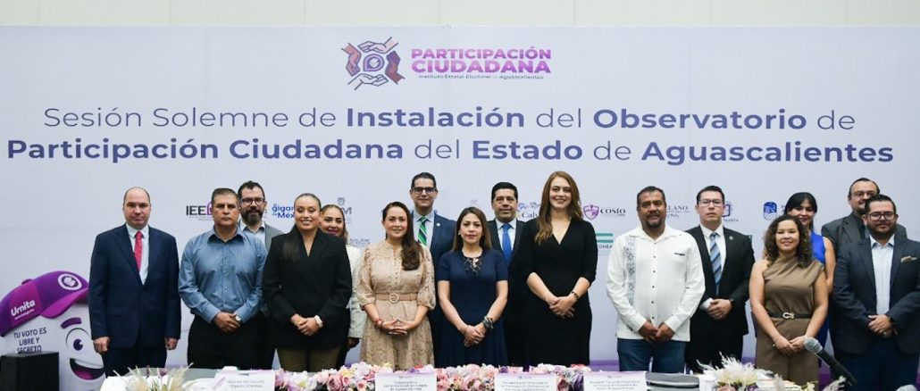 Tere Jiménez encabeza instalación del Observatorio de participación ciudadana para fortalecer la Democracia en Aguascalientes