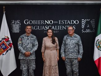 Gobernadora Tere Jiménez fortalece la coordinación con la Guardia Nacional para reforzar la Seguridad en Aguascalientes