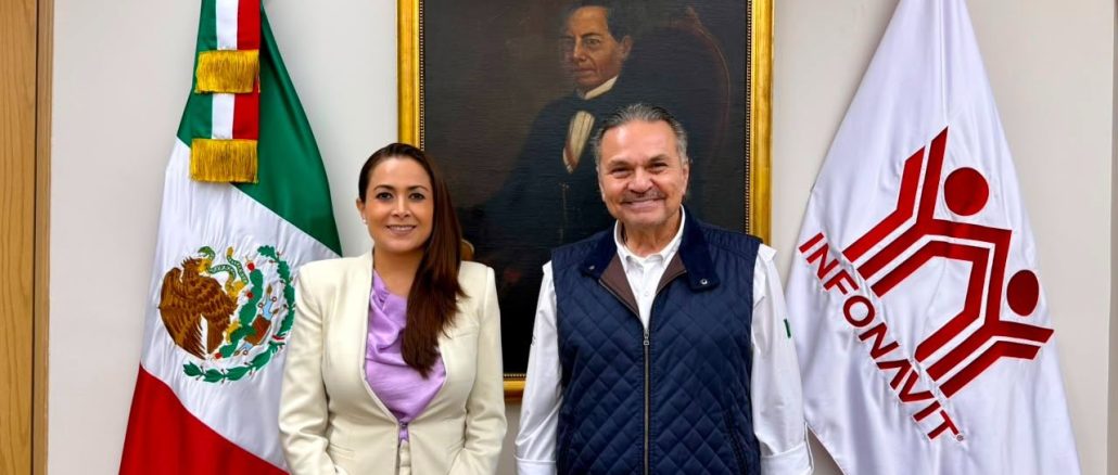 Tere Jiménez se reune con Octavio Romero, director del INFONAVIT; acuerdan impulsar más vivienda social en Aguascalientes
